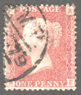 Great Britain Scott 33 Used Plate 191 - AF - Click Image to Close